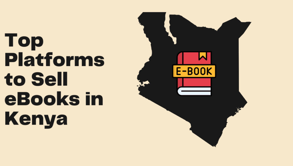 Kenyan entrepreneur uploading an eBook on a digital platform like Vendblue.